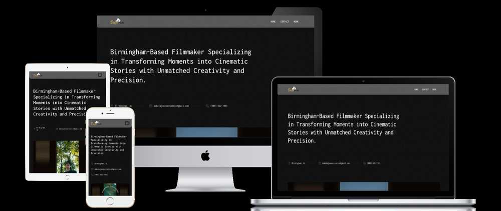 Dajo Films videography website on a laptop